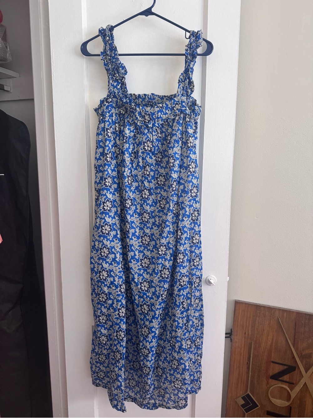 J. Crew Blue and White Floral Sundress for Girls